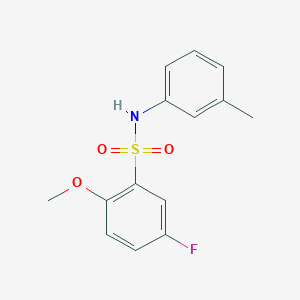 molecular formula C14H14FNO3S B4864309 5-fluoro-2-methoxy-N-(3-methylphenyl)benzenesulfonamide 