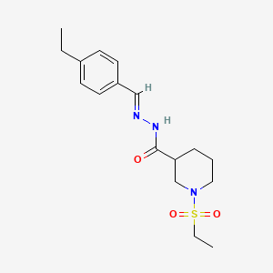 molecular formula C17H25N3O3S B4864310 N'-[(E)-(4-ethylphenyl)methylidene]-1-(ethylsulfonyl)piperidine-3-carbohydrazide 