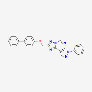 2-[(4-biphenylyloxy)methyl]-7-phenyl-7H-pyrazolo[4,3-e][1,2,4]triazolo[1,5-c]pyrimidine