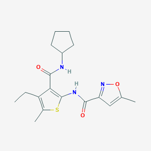 N-[3-(cyclopentylcarbamoyl)-4-ethyl-5-methylthiophen-2-yl]-5-methyl-1,2-oxazole-3-carboxamide