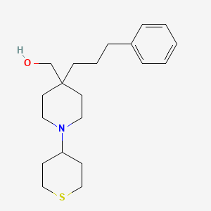 molecular formula C20H31NOS B4864371 [4-(3-phenylpropyl)-1-(tetrahydro-2H-thiopyran-4-yl)-4-piperidinyl]methanol 