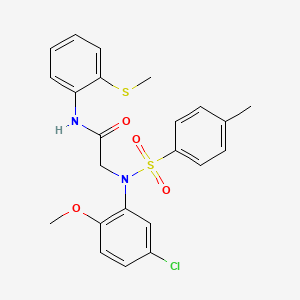 N~2~-(5-chloro-2-methoxyphenyl)-N~2~-[(4-methylphenyl)sulfonyl]-N~1~-[2-(methylthio)phenyl]glycinamide