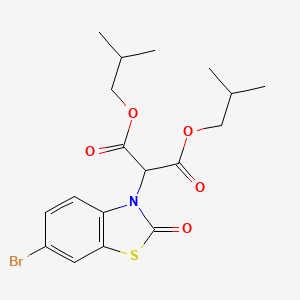 molecular formula C18H22BrNO5S B4864380 diisobutyl (6-bromo-2-oxo-1,3-benzothiazol-3(2H)-yl)malonate 