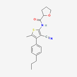 molecular formula C20H22N2O2S B4864389 N-[3-cyano-5-methyl-4-(4-propylphenyl)thiophen-2-yl]tetrahydrofuran-2-carboxamide 