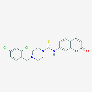 4-(2,4-dichlorobenzyl)-N-(4-methyl-2-oxo-2H-chromen-7-yl)-1-piperazinecarbothioamide