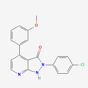 molecular formula C19H14ClN3O2 B4864395 2-(4-chlorophenyl)-4-(3-methoxyphenyl)-1,2-dihydro-3H-pyrazolo[3,4-b]pyridin-3-one 