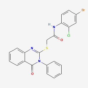 N-(4-bromo-2-chlorophenyl)-2-[(4-oxo-3-phenyl-3,4-dihydroquinazolin-2-yl)sulfanyl]acetamide