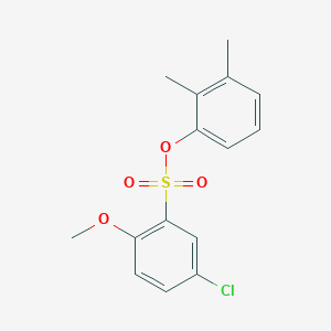 molecular formula C15H15ClO4S B486444 2,3-Dimethylphenyl 5-chloro-2-methoxybenzenesulfonate CAS No. 723741-82-0