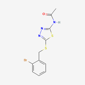 N-{5-[(2-bromobenzyl)sulfanyl]-1,3,4-thiadiazol-2-yl}acetamide