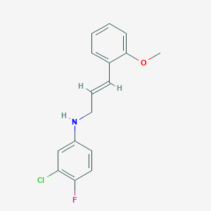 3-chloro-4-fluoro-N-[(E)-3-(2-methoxyphenyl)prop-2-enyl]aniline