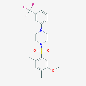 1-((5-Methoxy-2,4-dimethylphenyl)sulfonyl)-4-(3-(trifluoromethyl)phenyl)piperazine