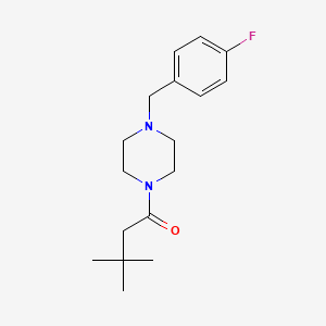 1-[4-(4-FLUOROBENZYL)PIPERAZINO]-3,3-DIMETHYL-1-BUTANONE