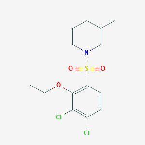 1-(3,4-Dichloro-2-ethoxyphenyl)sulfonyl-3-methylpiperidine