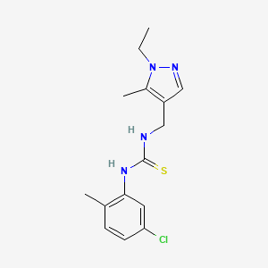 N-(5-chloro-2-methylphenyl)-N'-[(1-ethyl-5-methyl-1H-pyrazol-4-yl)methyl]thiourea