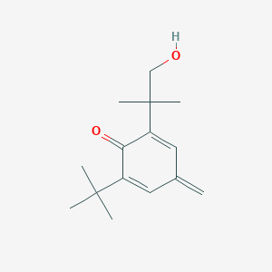 molecular formula C15H22O2 B048645 6-tert-Butyl-2-(hydroxy-tert-butyl)-4-methylene-2,5-cyclohedanedienone CAS No. 124755-19-7