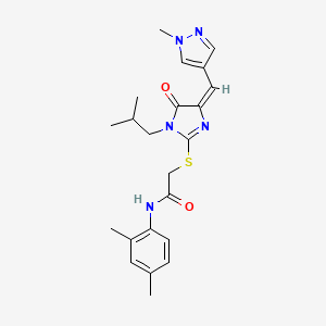 N-(2,4-DIMETHYLPHENYL)-2-({1-ISOBUTYL-4-[(E)-1-(1-METHYL-1H-PYRAZOL-4-YL)METHYLIDENE]-5-OXO-4,5-DIHYDRO-1H-IMIDAZOL-2-YL}SULFANYL)ACETAMIDE