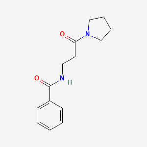 molecular formula C14H18N2O2 B4864512 N-[3-oxo-3-(pyrrolidin-1-yl)propyl]benzamide 