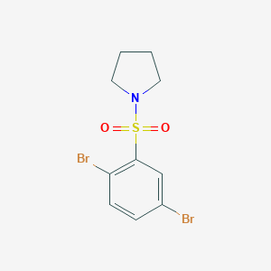 molecular formula C10H11Br2NO2S B486452 1-(2,5-Dibromophenyl)sulfonylpyrrolidine CAS No. 691381-09-6