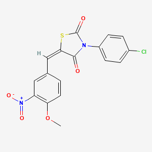 3-(4-chlorophenyl)-5-(4-methoxy-3-nitrobenzylidene)-1,3-thiazolidine-2,4-dione