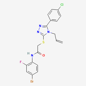 N-(4-bromo-2-fluorophenyl)-2-{[5-(4-chlorophenyl)-4-(prop-2-en-1-yl)-4H-1,2,4-triazol-3-yl]sulfanyl}acetamide