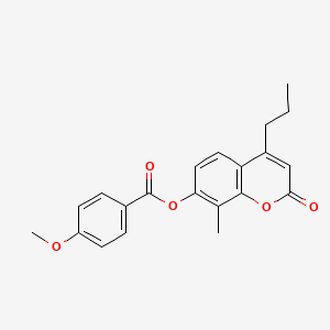 8-methyl-2-oxo-4-propyl-2H-chromen-7-yl 4-methoxybenzoate