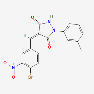 (4Z)-4-[(4-bromo-3-nitrophenyl)methylidene]-1-(3-methylphenyl)pyrazolidine-3,5-dione