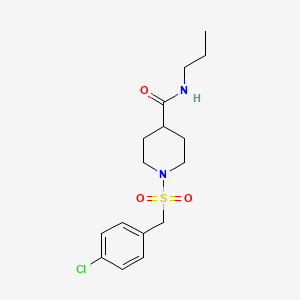 molecular formula C16H23ClN2O3S B4864561 1-[(4-CHLOROPHENYL)METHANESULFONYL]-N-PROPYLPIPERIDINE-4-CARBOXAMIDE 