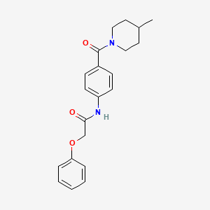 N-{4-[(4-methylpiperidin-1-yl)carbonyl]phenyl}-2-phenoxyacetamide