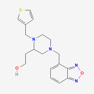 molecular formula C18H22N4O2S B4864570 2-[4-(2,1,3-benzoxadiazol-4-ylmethyl)-1-(3-thienylmethyl)-2-piperazinyl]ethanol 