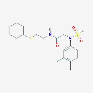 N-[2-(cyclohexylsulfanyl)ethyl]-N~2~-(3,4-dimethylphenyl)-N~2~-(methylsulfonyl)glycinamide