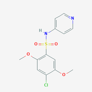 molecular formula C13H13ClN2O4S B486458 4-chloro-2,5-dimethoxy-N-pyridin-4-ylbenzenesulfonamide CAS No. 691381-43-8