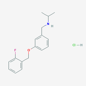 molecular formula C17H21ClFNO B4864586 N-{3-[(2-fluorobenzyl)oxy]benzyl}propan-2-amine hydrochloride 