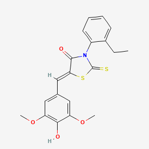 3-(2-ethylphenyl)-5-(4-hydroxy-3,5-dimethoxybenzylidene)-2-thioxo-1,3-thiazolidin-4-one