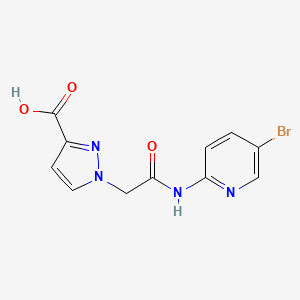 1-[2-[(5-Bromopyridin-2-yl)amino]-2-oxoethyl]pyrazole-3-carboxylic acid