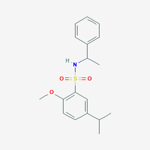 5-isopropyl-2-methoxy-N-(1-phenylethyl)benzenesulfonamide