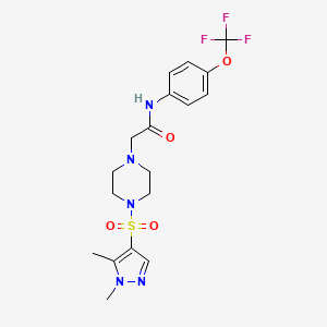 2-{4-[(1,5-DIMETHYL-1H-PYRAZOL-4-YL)SULFONYL]PIPERAZINO}-N~1~-[4-(TRIFLUOROMETHOXY)PHENYL]ACETAMIDE