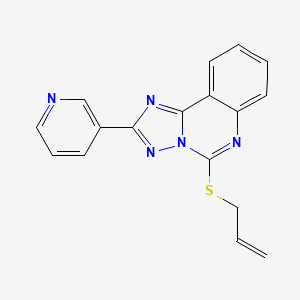 molecular formula C17H13N5S B4864636 5-(Allylthio)-2-pyridin-3-yl[1,2,4]triazolo[1,5-c]quinazoline 