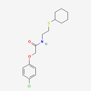 2-(4-chlorophenoxy)-N-(2-cyclohexylsulfanylethyl)acetamide