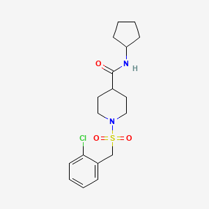 1-[(2-CHLOROPHENYL)METHANESULFONYL]-N-CYCLOPENTYLPIPERIDINE-4-CARBOXAMIDE