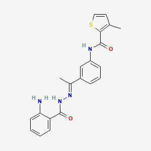 molecular formula C21H20N4O2S B4864708 N-{3-[N-(2-aminobenzoyl)ethanehydrazonoyl]phenyl}-3-methyl-2-thiophenecarboxamide 