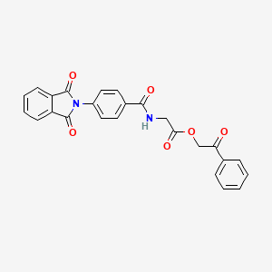 2-OXO-2-PHENYLETHYL 2-{[4-(1,3-DIOXO-1,3-DIHYDRO-2H-ISOINDOL-2-YL)BENZOYL]AMINO}ACETATE