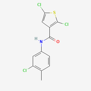 molecular formula C12H8Cl3NOS B4864738 2,5-dichloro-N-(3-chloro-4-methylphenyl)thiophene-3-carboxamide 