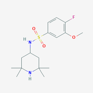 4-fluoro-3-methoxy-N-(2,2,6,6-tetramethyl-4-piperidinyl)benzenesulfonamide