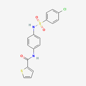 N-(4-{[(4-chlorophenyl)sulfonyl]amino}phenyl)-2-thiophenecarboxamide