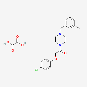 2-(4-Chlorophenoxy)-1-[4-[(3-methylphenyl)methyl]piperazin-1-yl]ethanone;oxalic acid