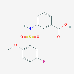 3-{[(5-Fluoro-2-methoxyphenyl)sulfonyl]amino}benzoic acid