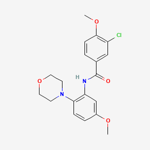 molecular formula C19H21ClN2O4 B4864774 3-chloro-4-methoxy-N-[5-methoxy-2-(4-morpholinyl)phenyl]benzamide 