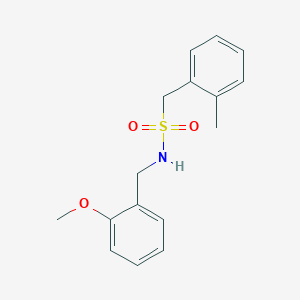 molecular formula C16H19NO3S B4864786 N-[(2-methoxyphenyl)methyl]-1-(2-methylphenyl)methanesulfonamide 