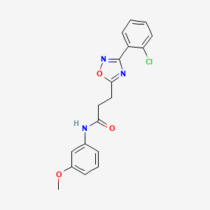 3-[3-(2-chlorophenyl)-1,2,4-oxadiazol-5-yl]-N-(3-methoxyphenyl)propanamide