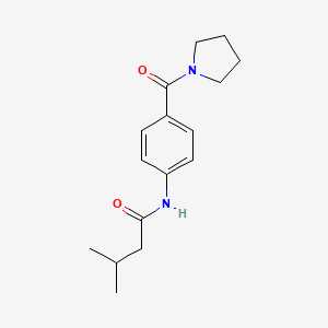 3-methyl-N-[4-(pyrrolidine-1-carbonyl)phenyl]butanamide